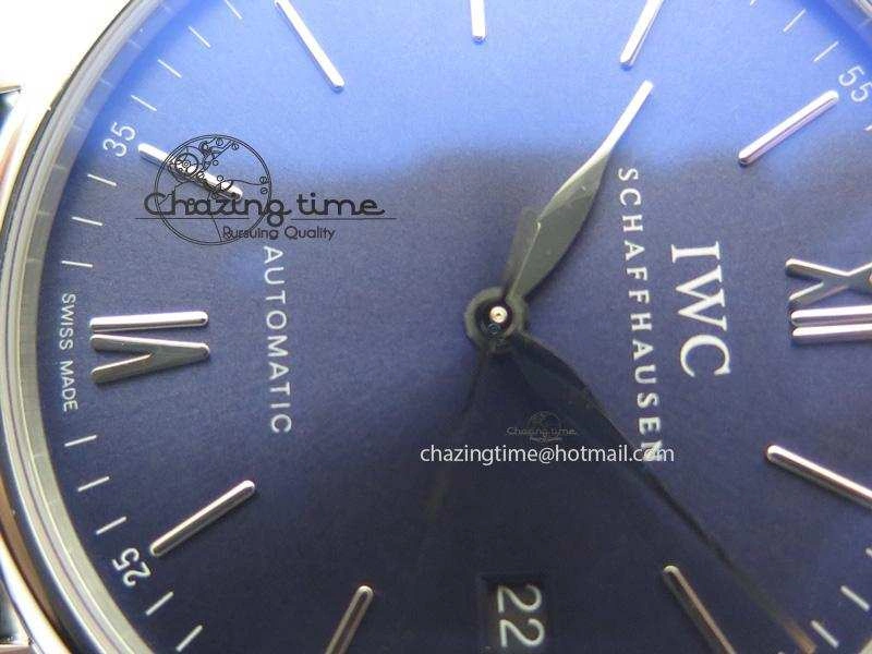 Portofino SCHAFFHAUSEN SS MKF 1:1 V2 Best Edition Blue Dial On Black Leather Strap A2892