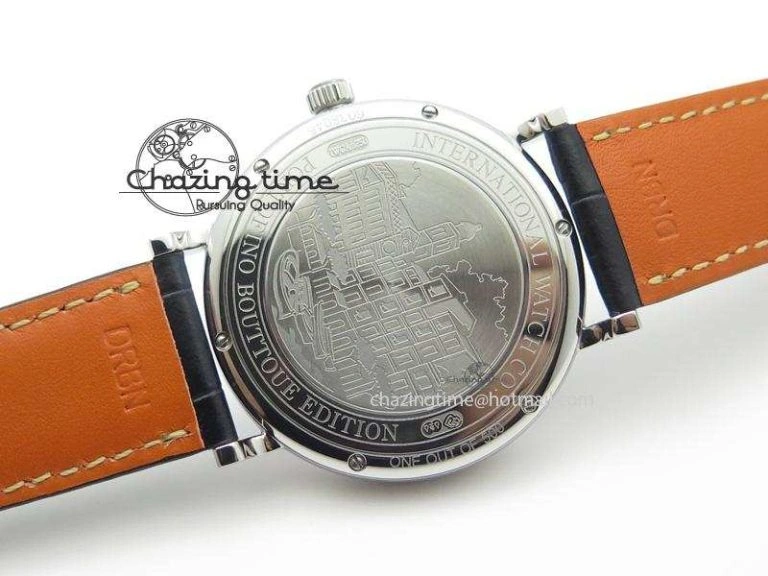 Portofino SCHAFFHAUSEN SS MKF 1:1 V2 Best Edition Blue Dial On Black Leather Strap A2892