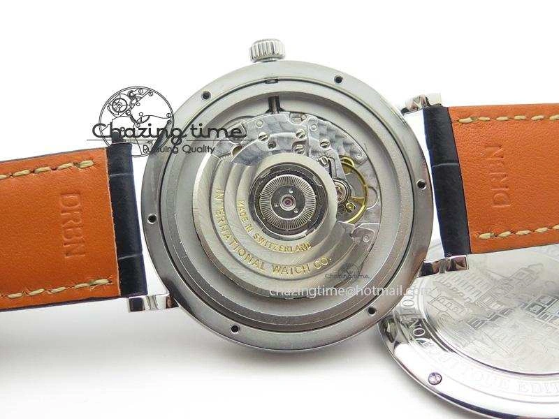 Portofino SCHAFFHAUSEN SS MKF 1:1 V2 Best Edition Blue Dial On Black Leather Strap A2892