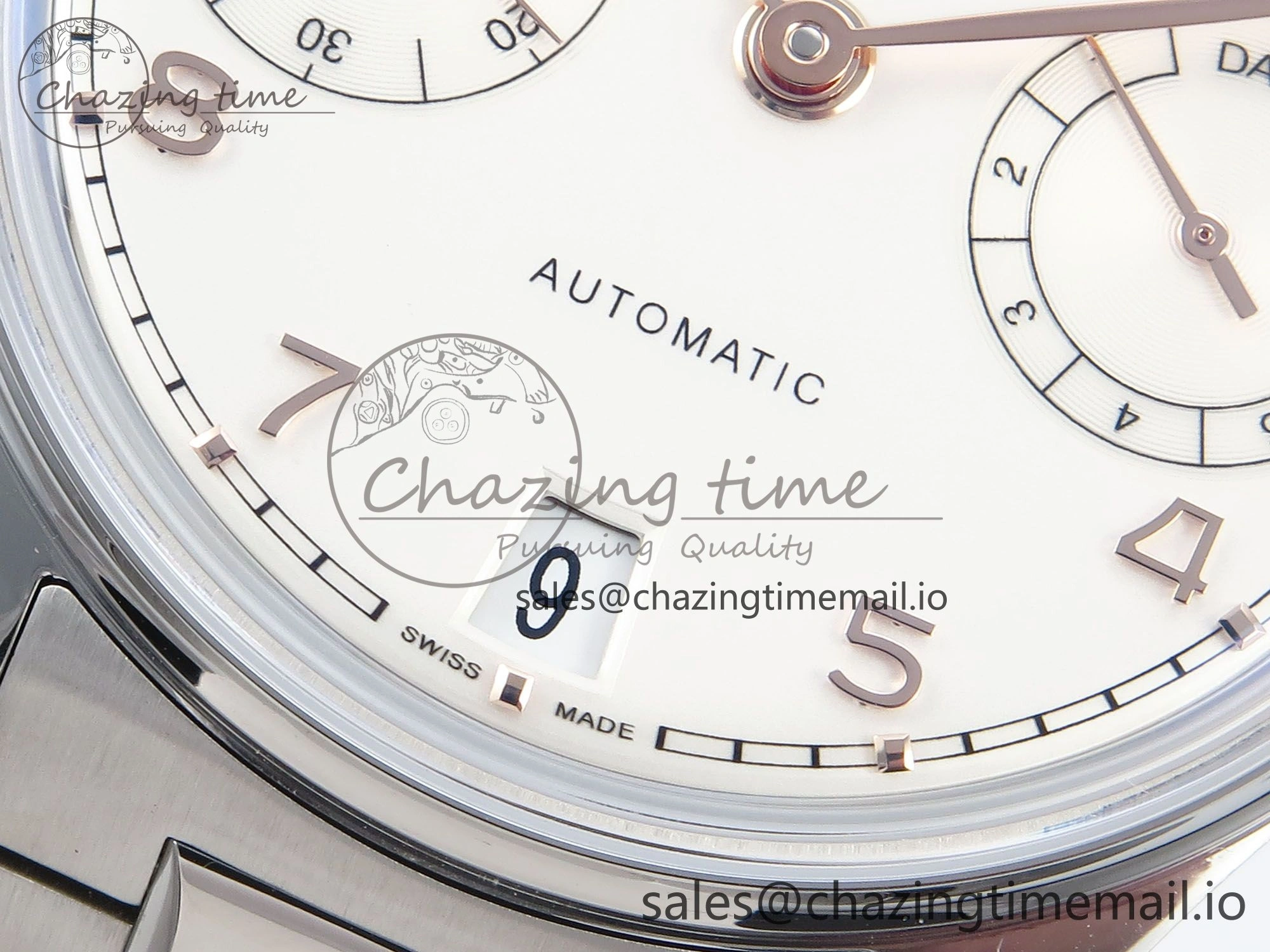 Portugieser Auto IWC0562A APSF 1:1 Best Edition White RG Dial on SS Bracelet A52010