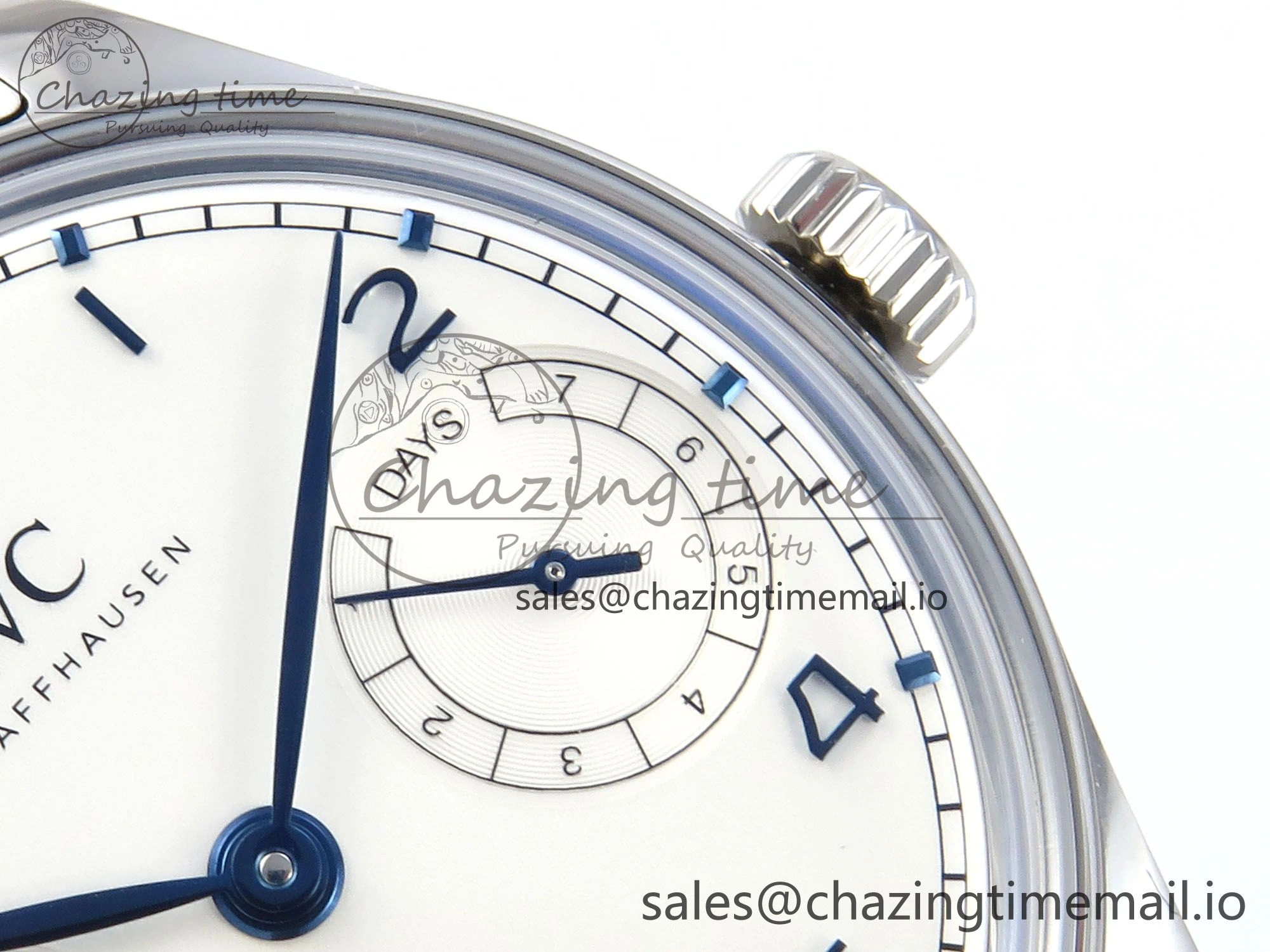 Portugieser Auto IWC0562C APSF 1:1 Best Edition White Blue Dial on SS Bracelet A52010