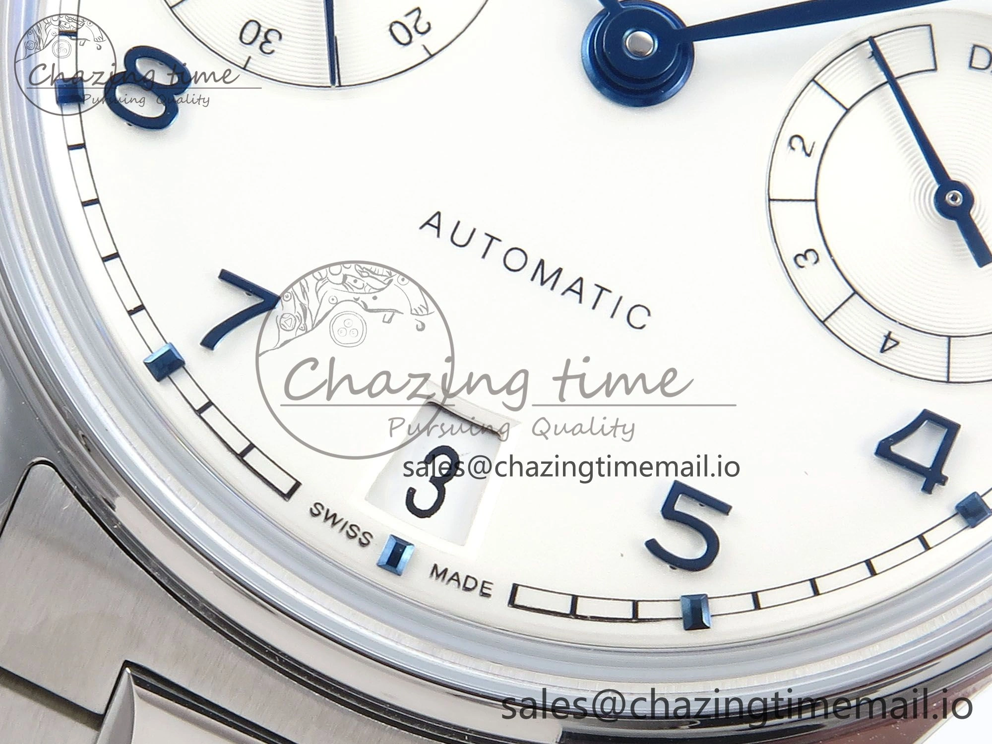 Portugieser Auto IWC0562C APSF 1:1 Best Edition White Blue Dial on SS Bracelet A52010