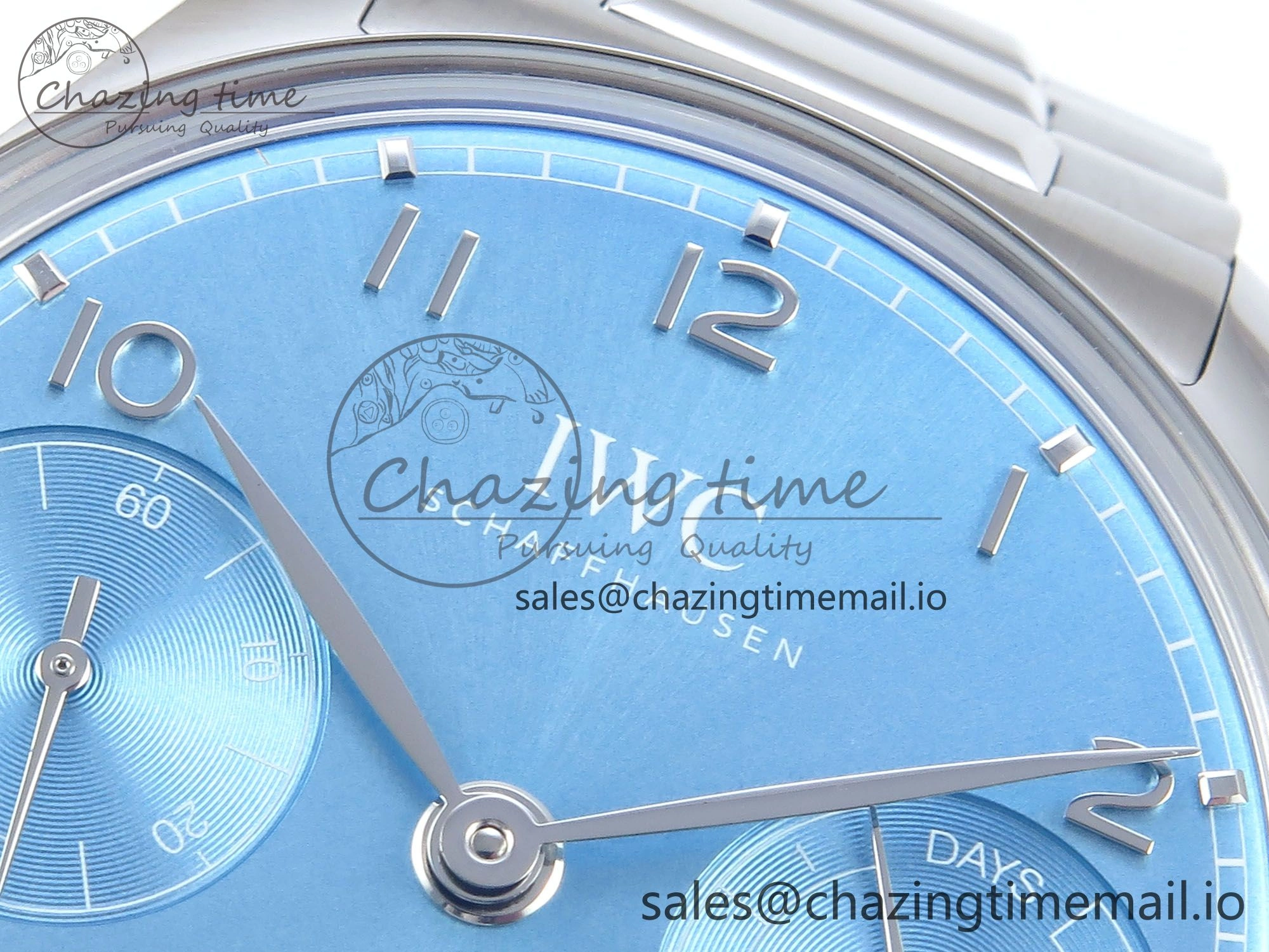 Portugieser Auto IWC0562D APSF 1:1 Best Edition Light Blue Dial on SS Bracelet A52010