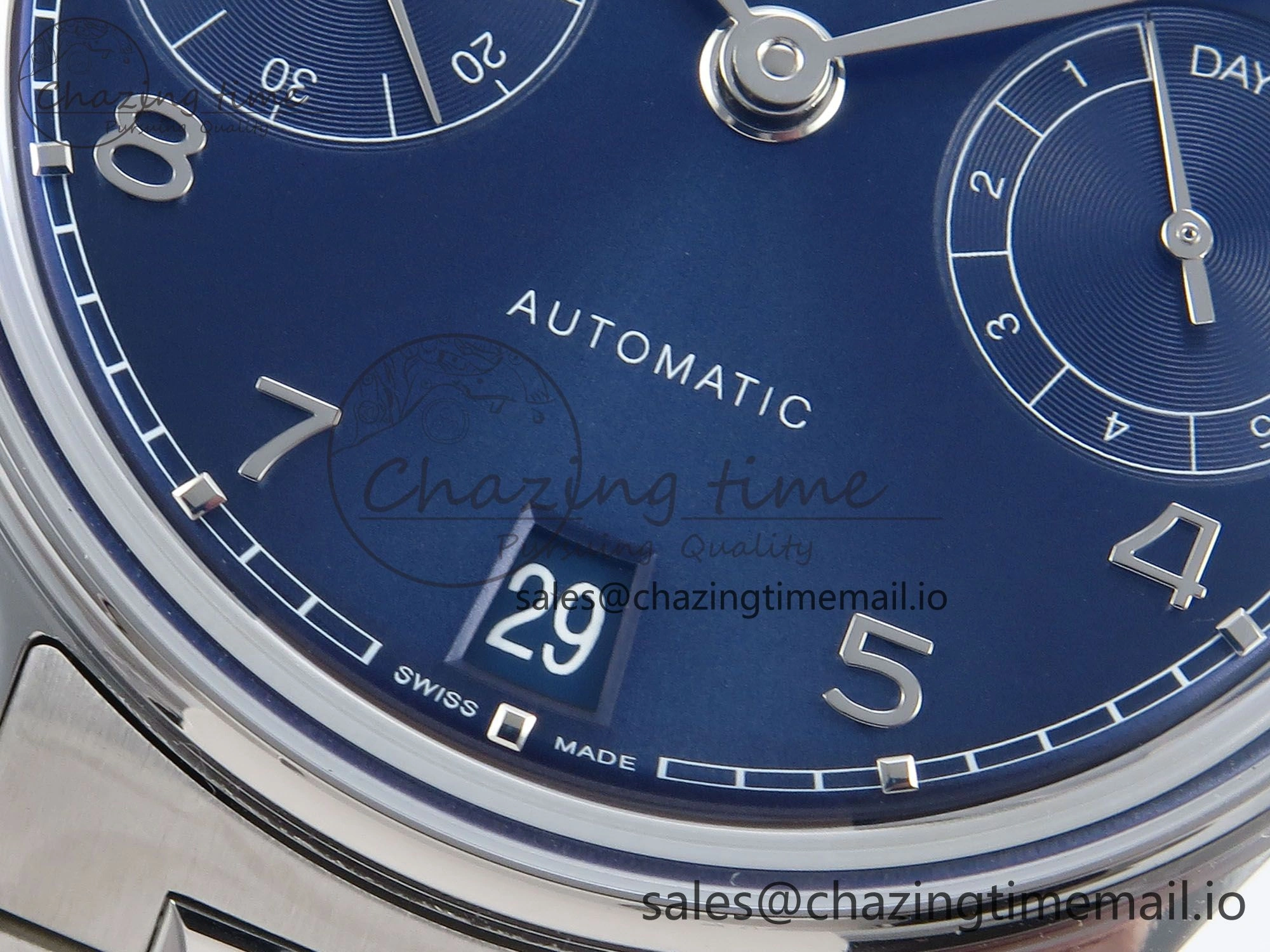 Portugieser Auto IWC0562E APSF 1:1 Best Edition Blue Dial on SS Bracelet A52010