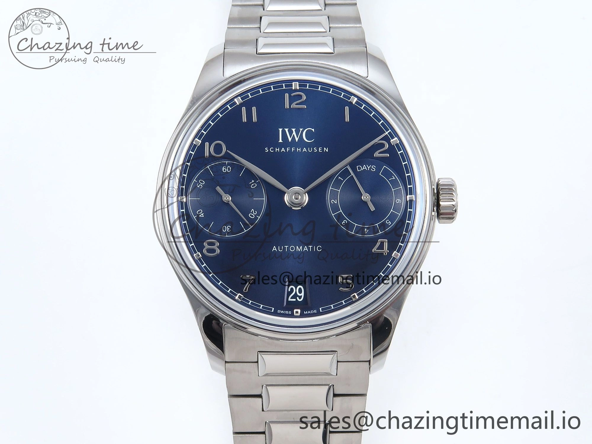 Portugieser Auto IWC0562E APSF 1:1 Best Edition Blue Dial on SS Bracelet A52010