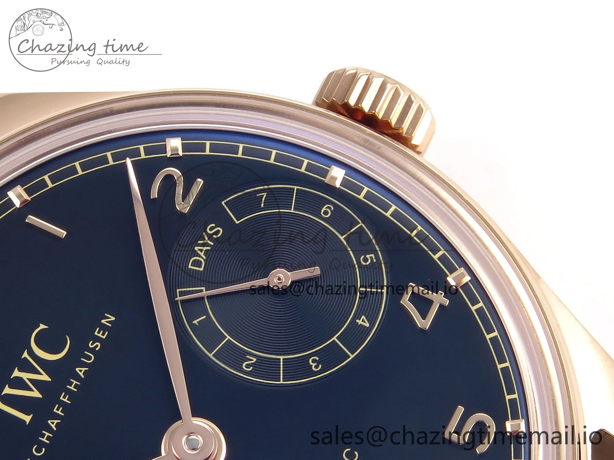 Portugieser Automatic 42mm RG APSF 1:1 Best Edition Black Dial on Black Leather Strap A52010
