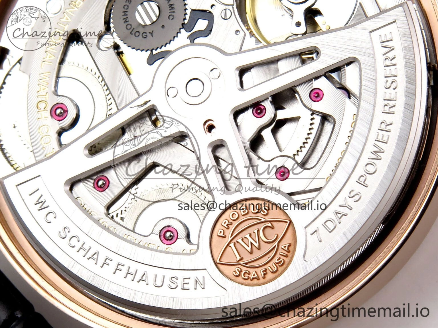 Portugieser Automatic 42mm RG APSF 1:1 Best Edition Black Dial on Black Leather Strap A52010