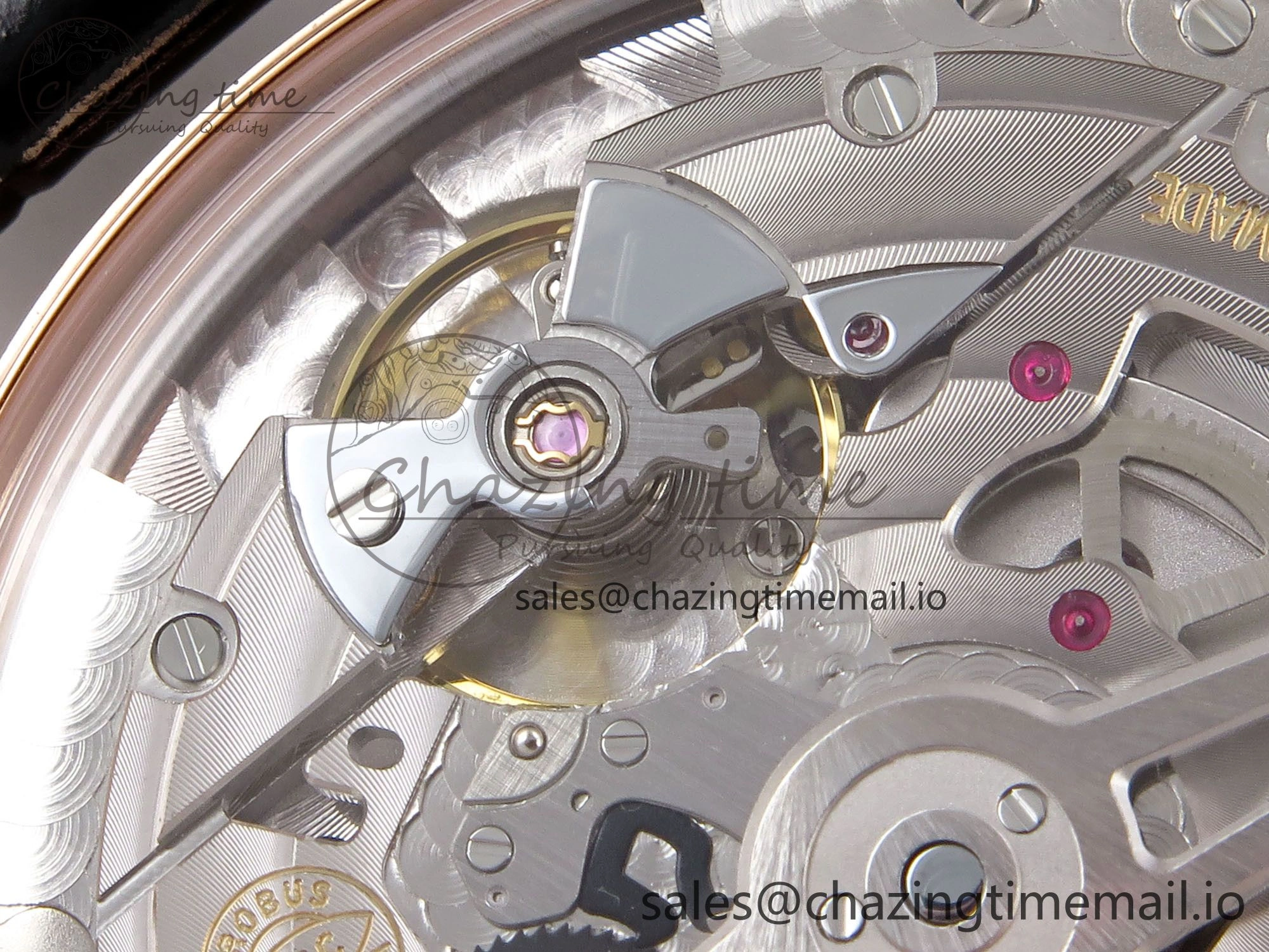 Portugieser Automatic 42mm RG APSF 1:1 Best Edition Black Dial on Black Leather Strap A52010