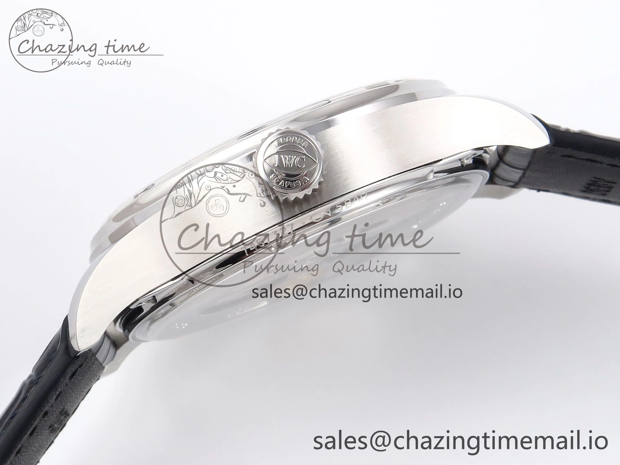 Portugieser Automatic 42mm SS APSF 1:1 Best Edition White Dial Blue Marker on Blue Leather Strap A52010