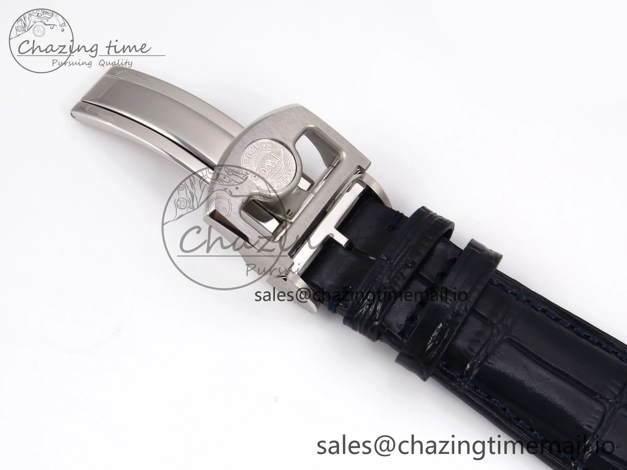 Portugieser Automatic 42mm SS APSF 1:1 Best Edition White Dial Blue Marker on Blue Leather Strap A52010