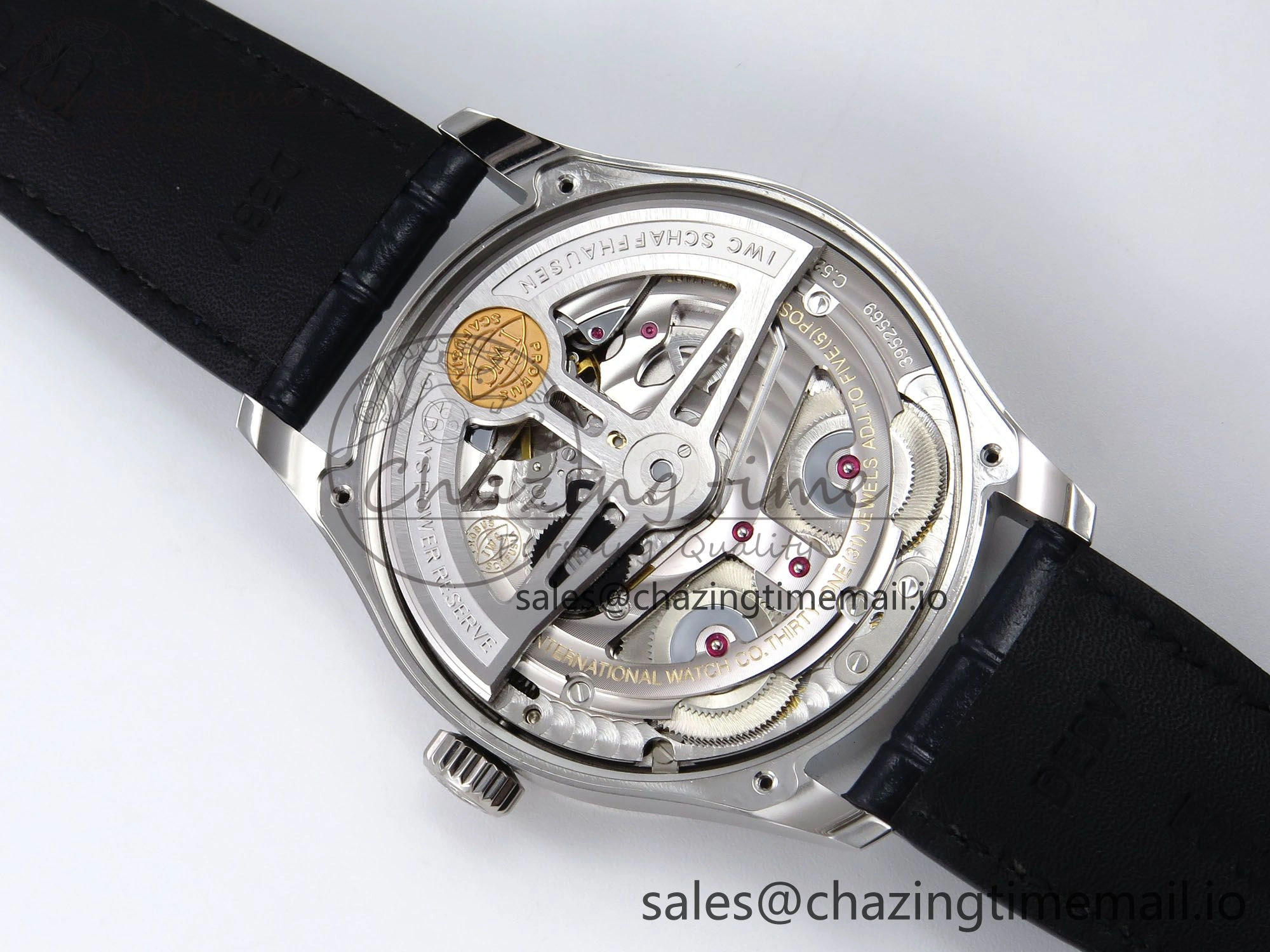 Portugieser Automatic 42mm SS APSF 1:1 Best Edition White Dial Blue Marker on Blue Leather Strap A52010