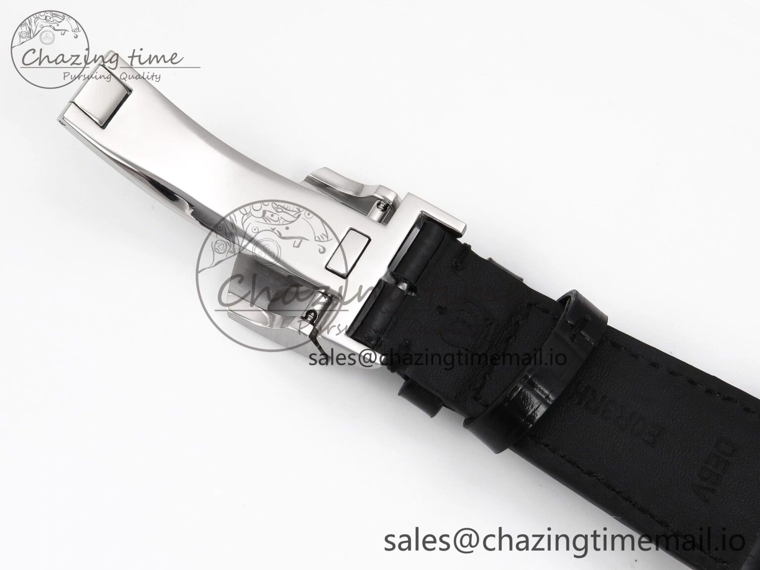 Portugieser Automatic 42mm SS APSF 1:1 Best Edition White RG Dial on Black Leather Strap A52011