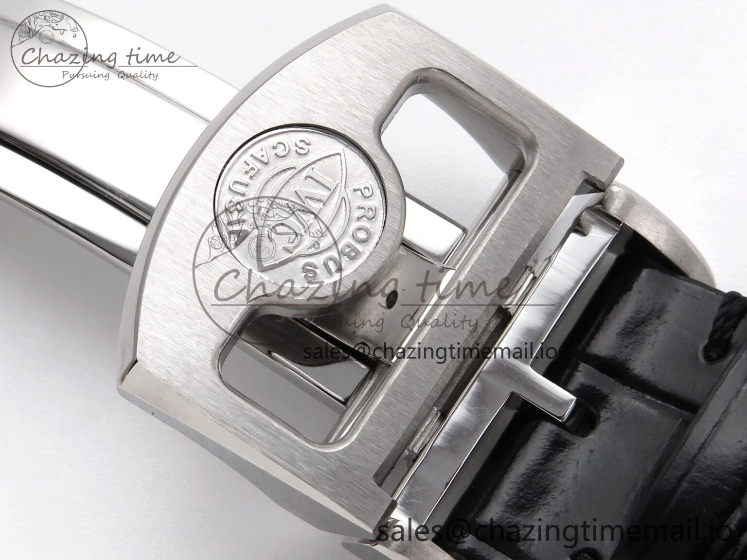 Portugieser Automatic SS IW501704 APSF 1:1 Best Edition Blue Dial on Black Leather Strap A52011