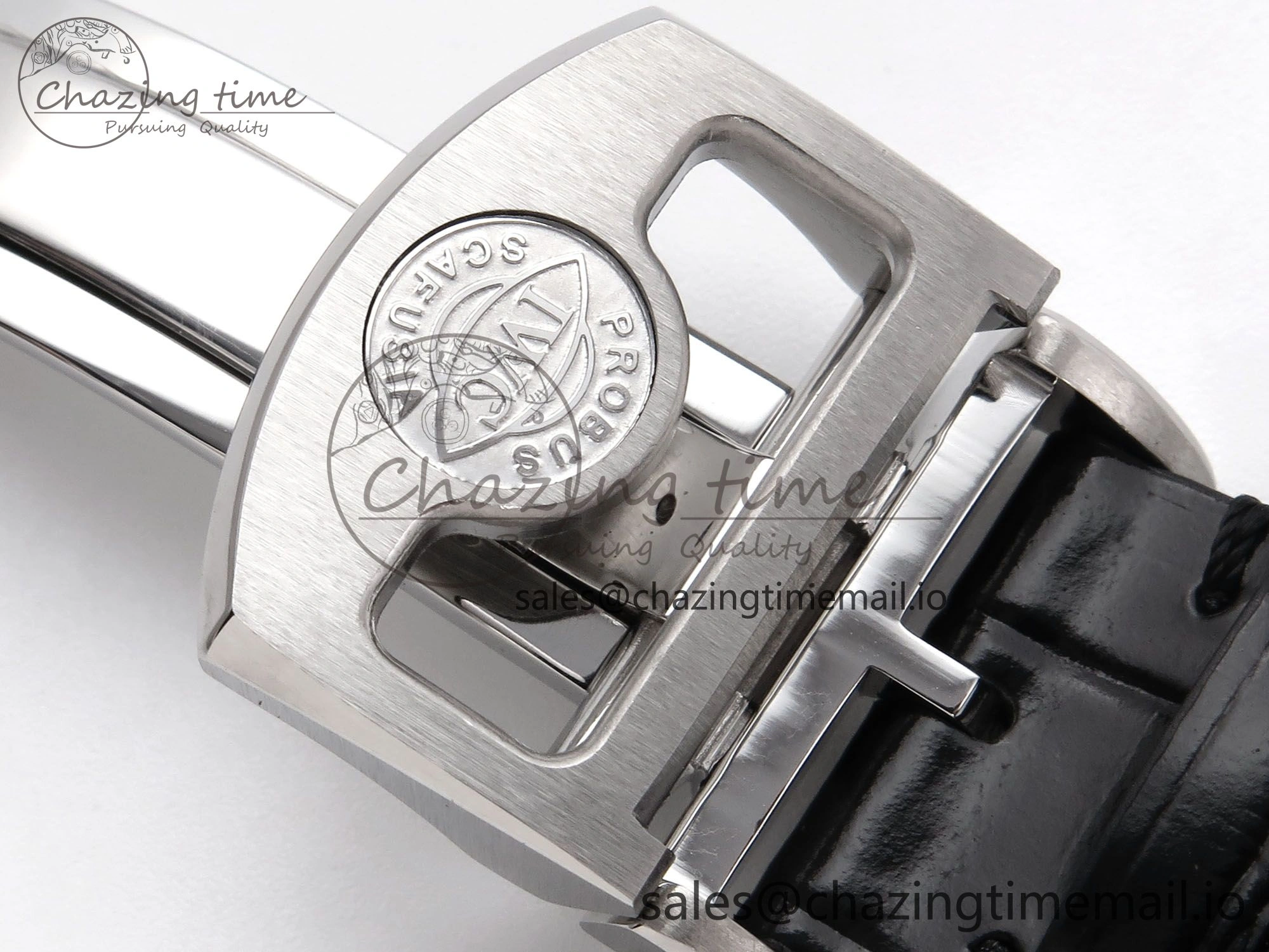 Portugieser Automatic SS IW501704 APSF 1:1 Best Edition Blue Dial on Black Leather Strap A52011