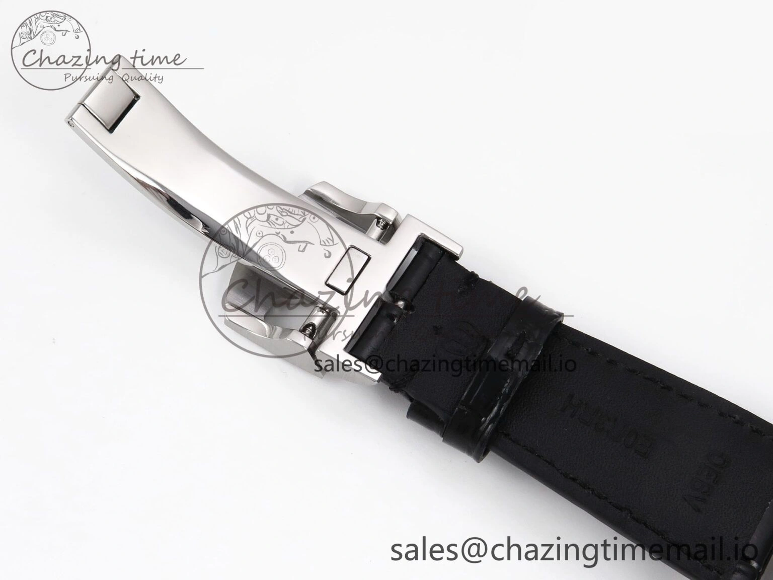 Portugieser Automatic SS IW501704 APSF 1:1 Best Edition Blue Dial on Black Leather Strap A52011