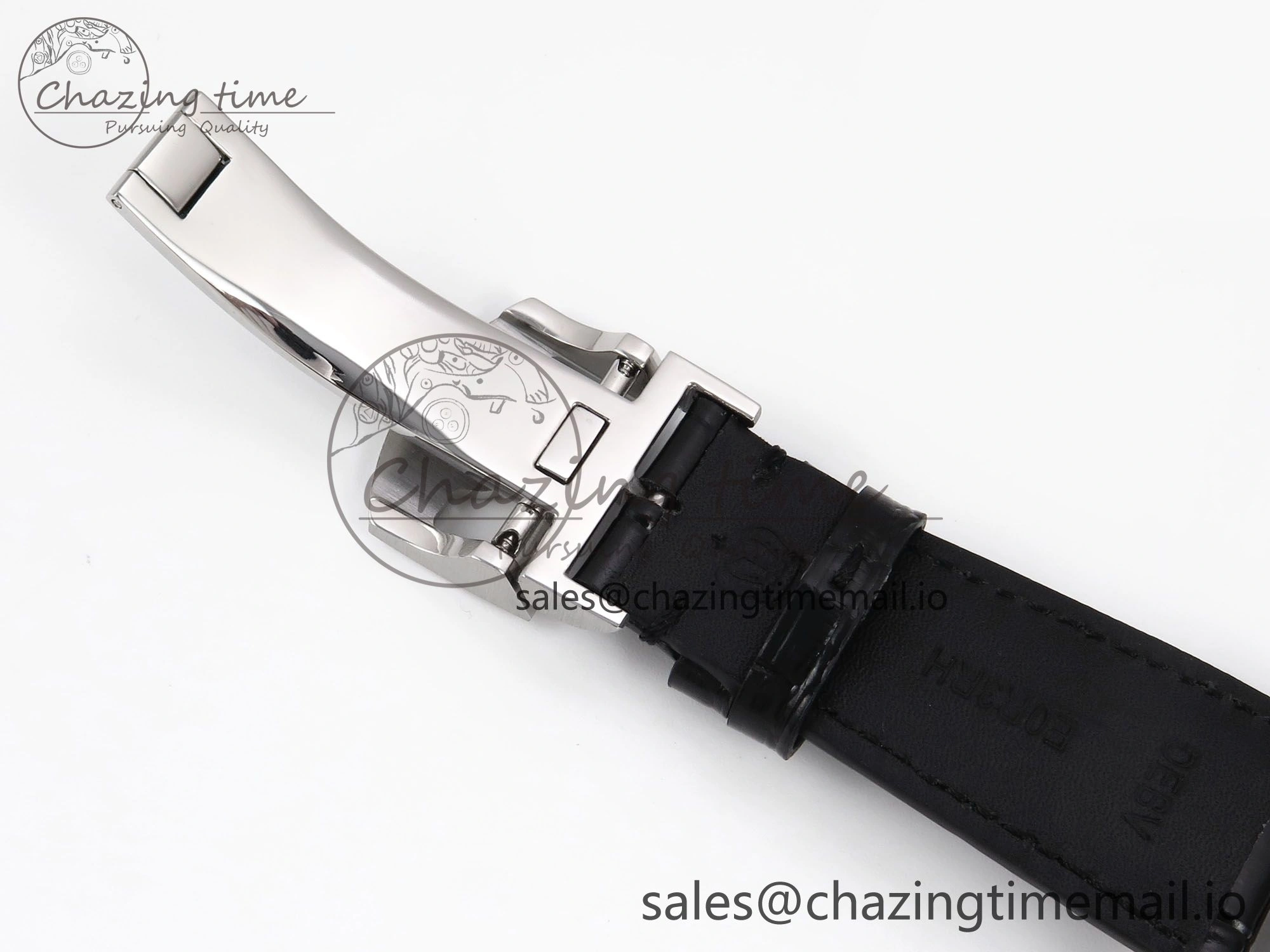 Portugieser Automatic SS IW501704 APSF 1:1 Best Edition Blue Dial on Black Leather Strap A52011