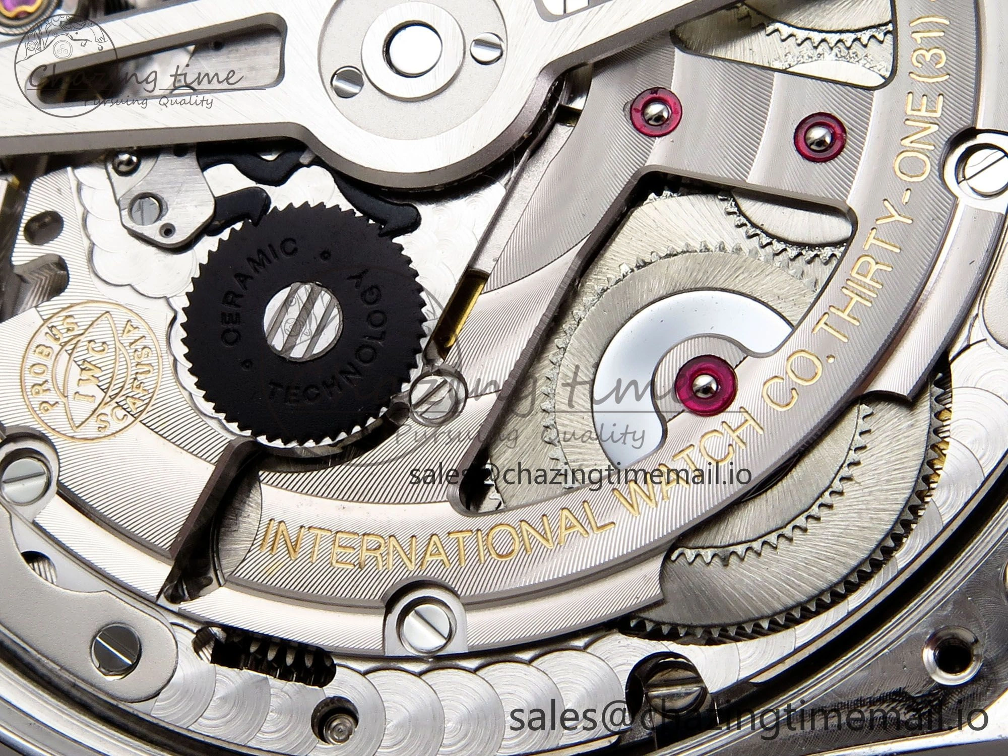 Portugieser Automatic SS IW501705 APSF 1:1 Best Edition RG Dial on Black Leather Strap A52011