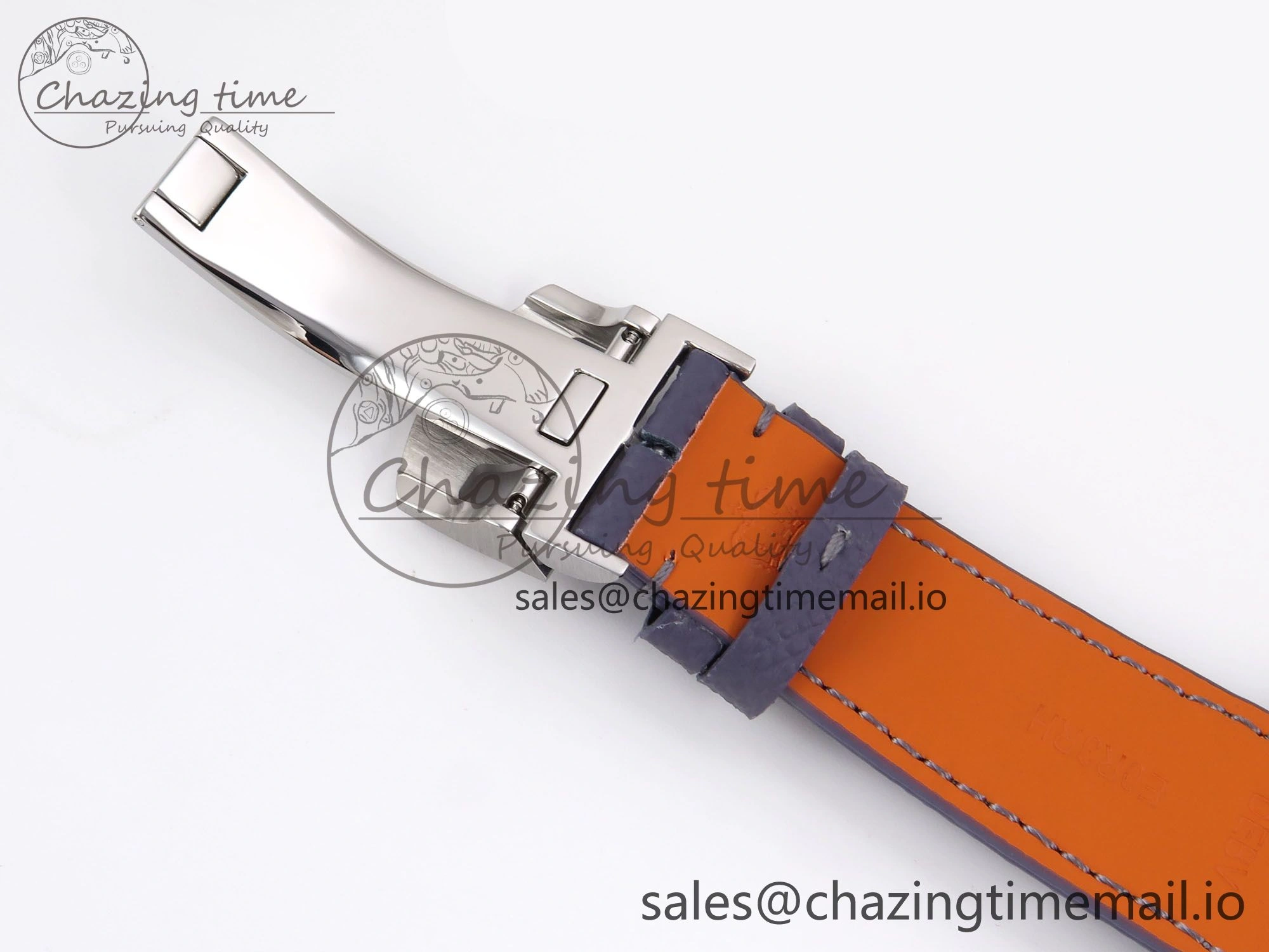 Portugieser Automatic SS IW501708 APSF 1:1 Best Edition Light Blue Dial on Gray Leather Strap A52011