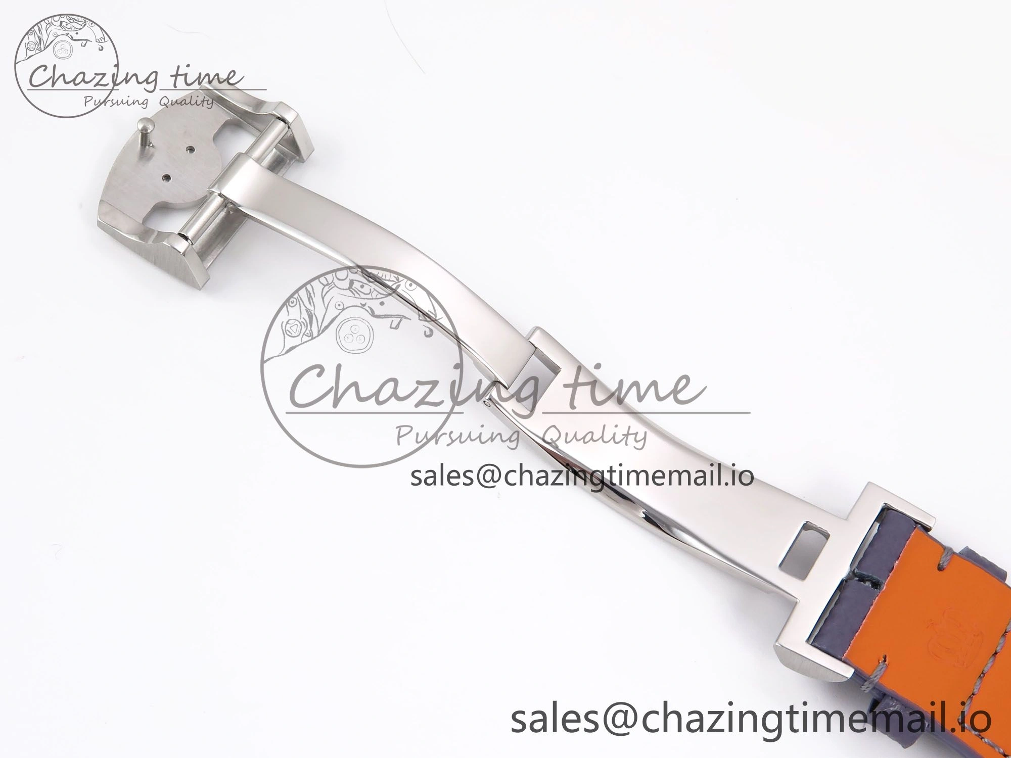 Portugieser Automatic SS IW501708 APSF 1:1 Best Edition Light Blue Dial on Gray Leather Strap A52011