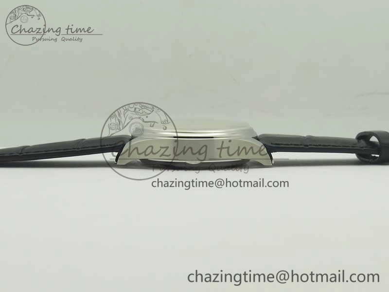 Portugieser Chrono Classic 42 IW390302 ZF 1:1 Best Edition White Dial Blue Markers on Black Leather Strap A7750