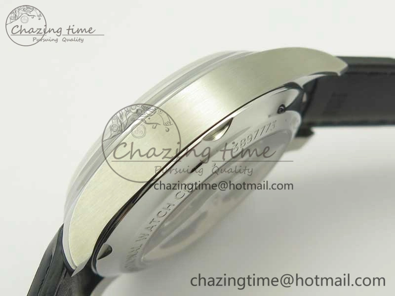 Portugieser Chrono Classic 42 IW390302 ZF 1:1 Best Edition White Dial Blue Markers on Black Leather Strap A7750