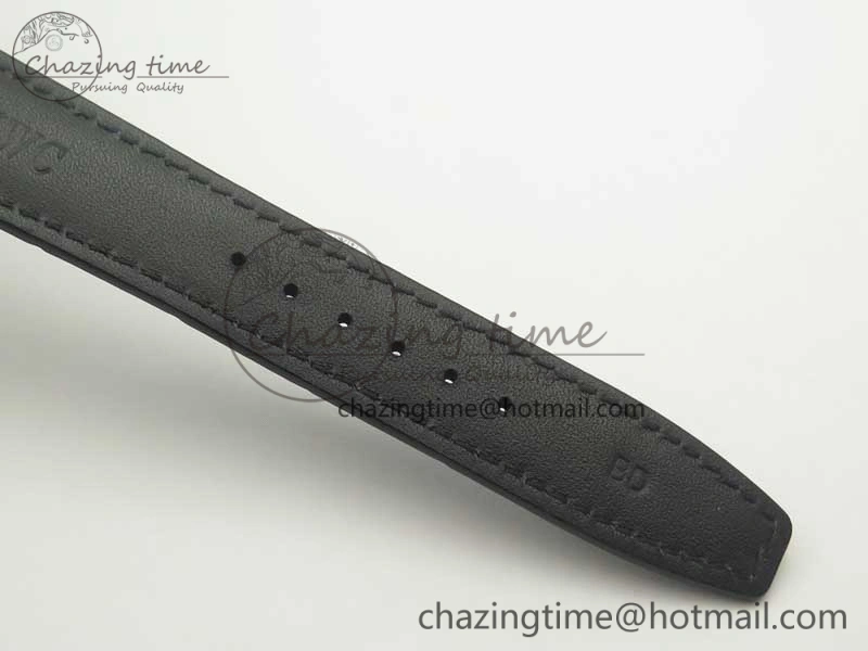Portugieser Chrono Classic 42 IW390302 ZF 1:1 Best Edition White Dial Blue Markers on Black Leather Strap A7750