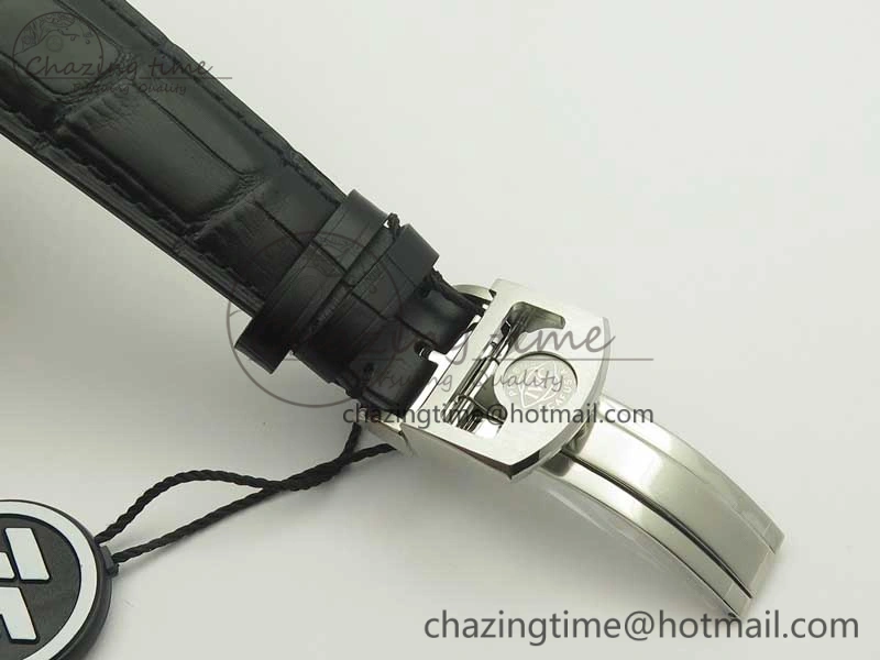 Portugieser Chrono Classic 42 IW390302 ZF 1:1 Best Edition White Dial Blue Markers on Black Leather Strap A7750