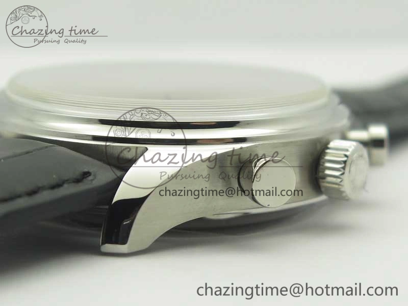 Portugieser Chrono Classic 42 IW390302 ZF 1:1 Best Edition White Dial Blue Markers on Black Leather Strap A7750
