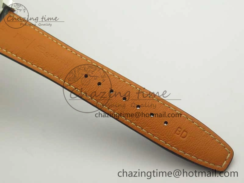 Portugieser Chrono Classic 42 IW390403 ZF 1:1 Best Edition White Dial Blue Hand on Black Leather Strap A7750