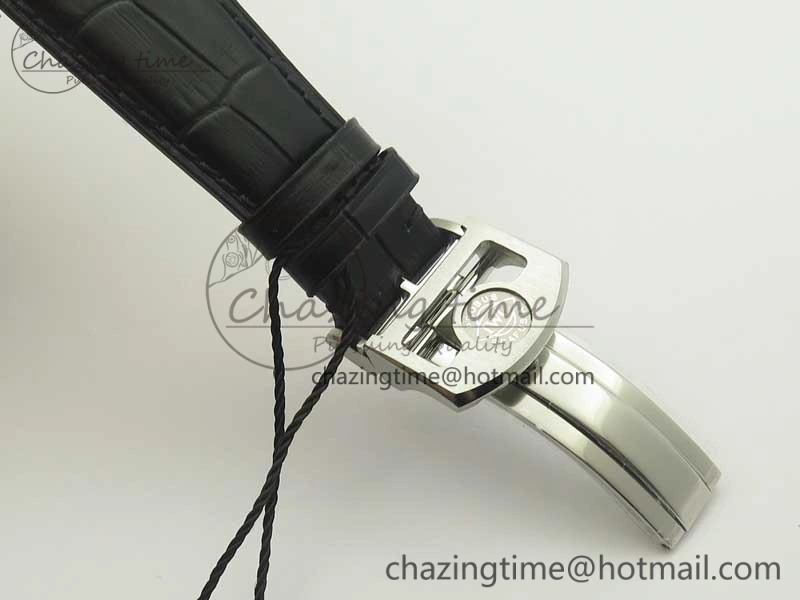 Portugieser Chrono Classic 42 IW390403 ZF 1:1 Best Edition White Dial Blue Hand on Black Leather Strap A7750