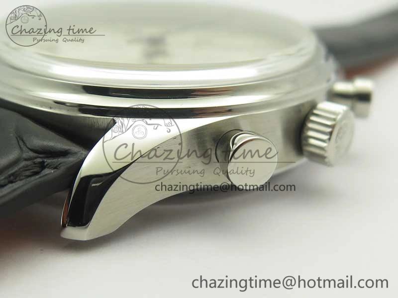 Portugieser Chrono Classic 42 IW390403 ZF 1:1 Best Edition White Dial Blue Hand on Black Leather Strap A7750