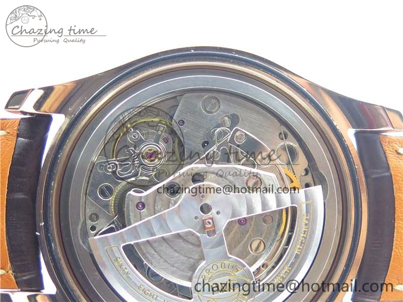 Portugieser Chrono Classic 42 IW390406 RG ZF 1:1 Best Edition Blue Dial on Brown Leather Strap A7750