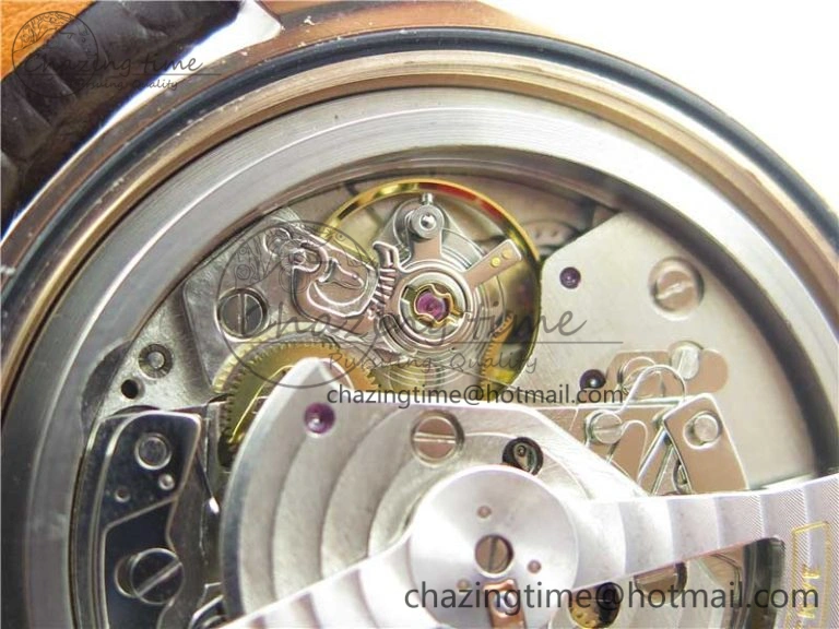Portugieser Chrono Classic 42 IW390406 RG ZF 1:1 Best Edition Blue Dial on Brown Leather Strap A7750