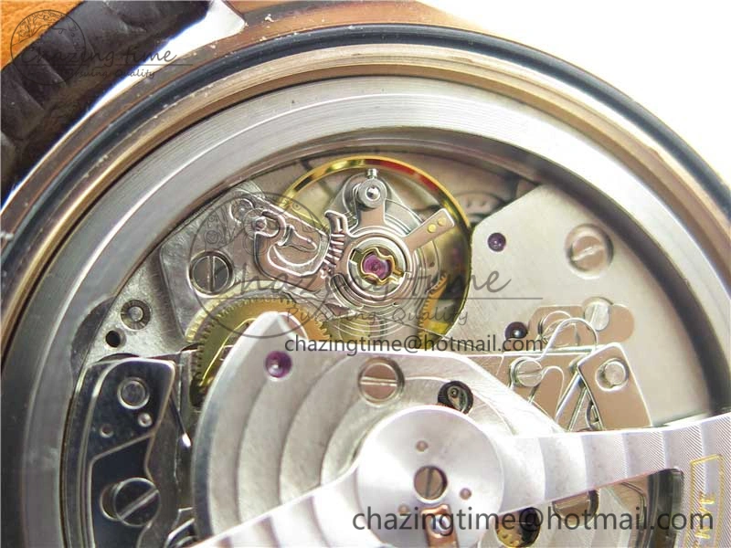 Portugieser Chrono Classic 42 IW390406 RG ZF 1:1 Best Edition Blue Dial on Brown Leather Strap A7750