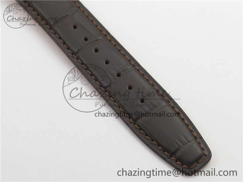 Portugieser Chrono Classic 42 IW390406 RG ZF 1:1 Best Edition Blue Dial on Brown Leather Strap A7750