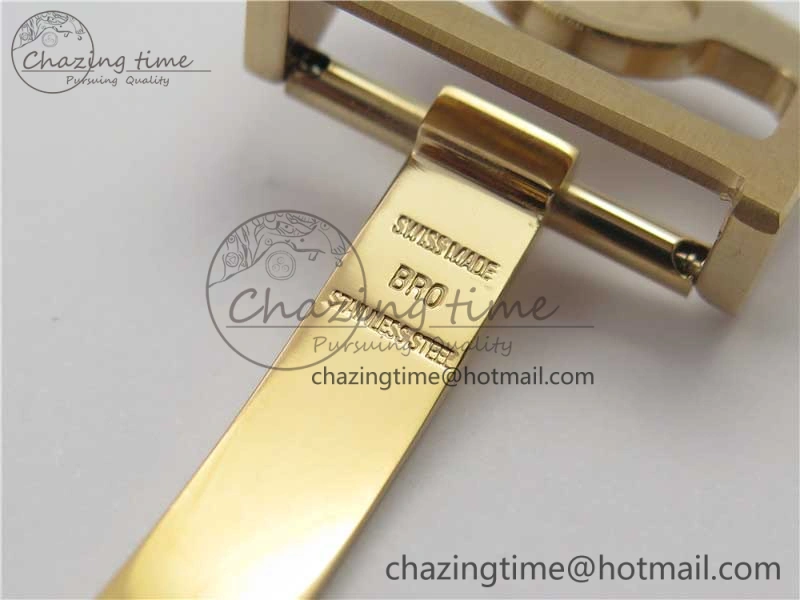 Portugieser Chrono Classic 42 IW390406 RG ZF 1:1 Best Edition Blue Dial on Brown Leather Strap A7750