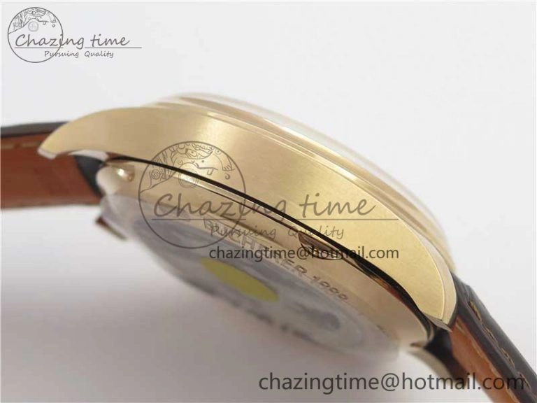 Portugieser Chrono Classic 42 IW390406 RG ZF 1:1 Best Edition Blue Dial on Brown Leather Strap A7750