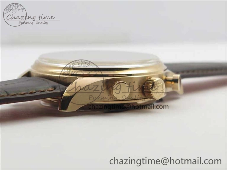 Portugieser Chrono Classic 42 IW390406 RG ZF 1:1 Best Edition Blue Dial on Brown Leather Strap A7750
