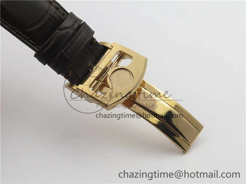 Portugieser Chrono Classic 42 IW390406 RG ZF 1:1 Best Edition White Dial on Brown Leather Strap A7750
