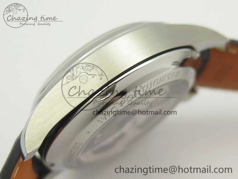 Portugieser Chrono Classic 42 IW390406 ZF 1:1 Best Edition Blue Dial on Black Leather Strap A7750