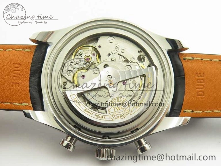 Portugieser Chrono Classic 42 IW390406 ZF 1:1 Best Edition Blue Dial on Black Leather Strap A7750