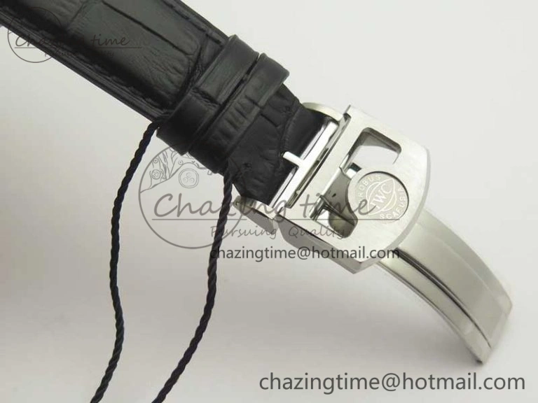 Portugieser Chrono Classic 42 IW390406 ZF 1:1 Best Edition Blue Dial on Black Leather Strap A7750