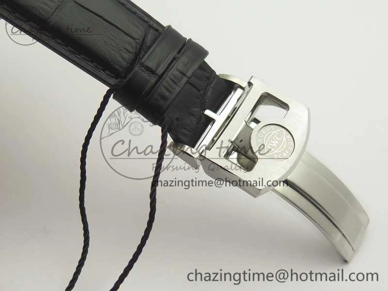 Portugieser Chrono Classic 42 IW390406 ZF 1:1 Best Edition Blue Dial on Black Leather Strap A7750