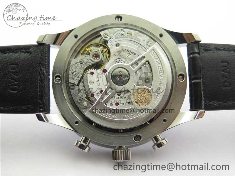 Portugieser Chronograph Edition 150 Years IW371601 ZF 1:1 Best Edition Blue Dial on Black Leather Strap A7750 (Slim Movement)