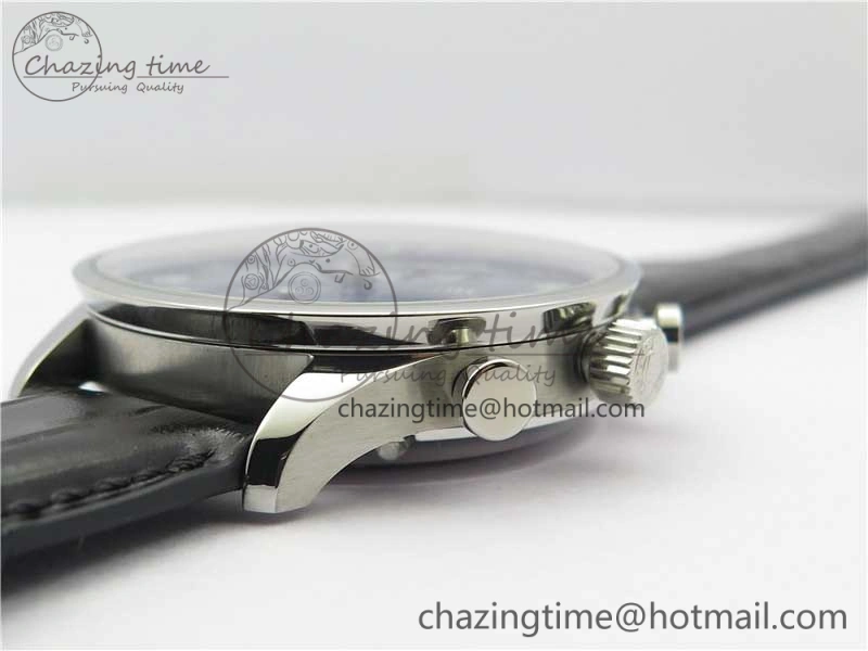 Portugieser Chronograph Edition 150 Years IW371601 ZF 1:1 Best Edition Blue Dial on Black Leather Strap A7750 (Slim Movement)