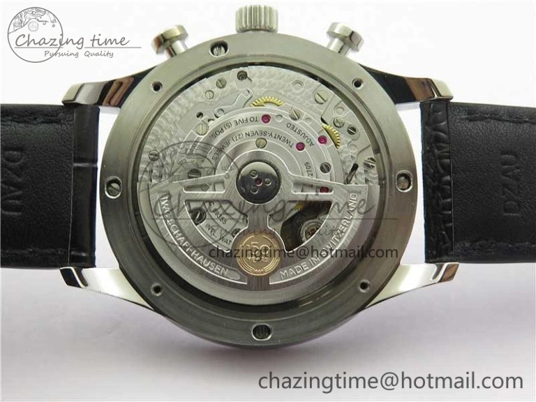 Portugieser Chronograph Edition “150 Years” IW371602 ZF 1:1 Best Edition White Dial on Black Leather Strap A7750 (Slim Movement)