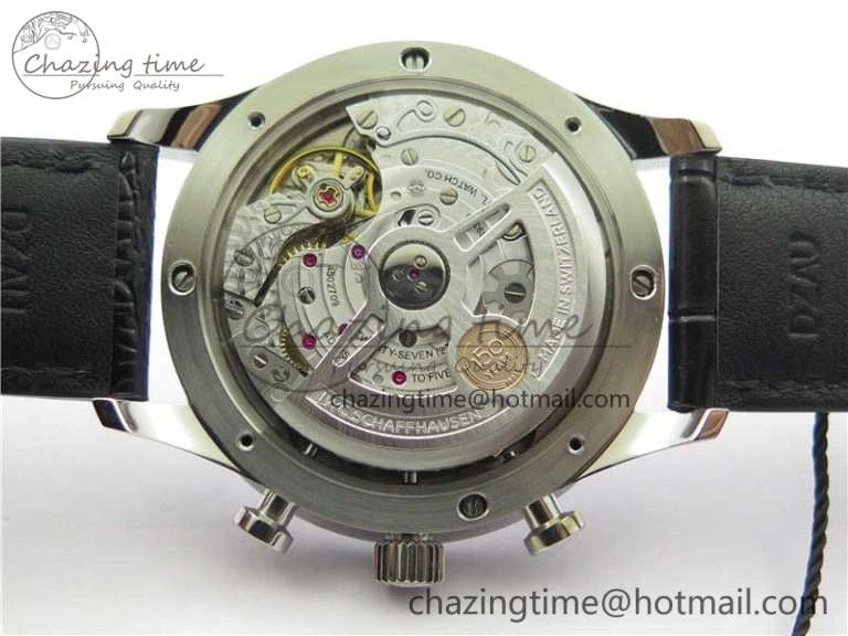Portugieser Chronograph Edition “150 Years” IW371602 ZF 1:1 Best Edition White Dial on Black Leather Strap A7750 (Slim Movement)