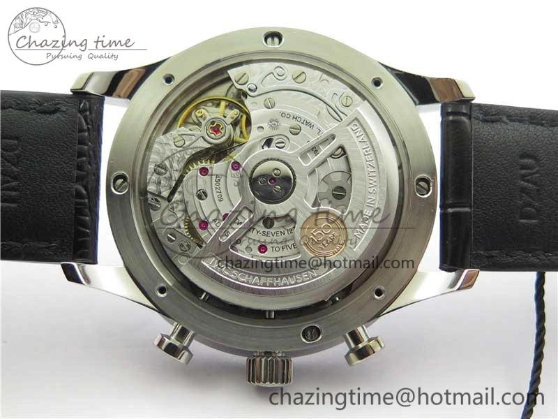 Portugieser Chronograph Edition “150 Years” IW371602 ZF 1:1 Best Edition White Dial on Black Leather Strap A7750 (Slim Movement)