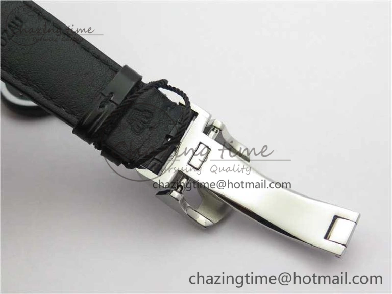 Portugieser Chronograph Edition “150 Years” IW371602 ZF 1:1 Best Edition White Dial on Black Leather Strap A7750 (Slim Movement)