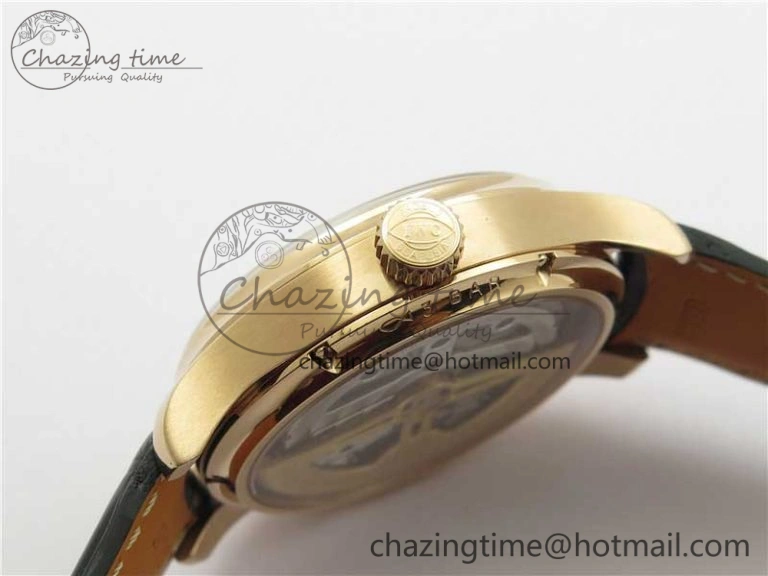 Portugieser Perpetual Calendar IW503302 RG V9F 1:1 Best Edition Gray Dial on Black Leather Strap A52615